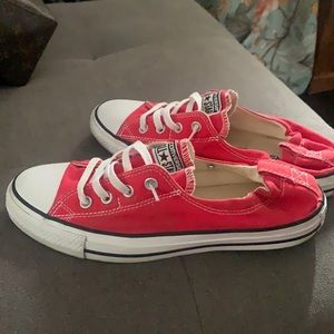 Red Converse All Star Shorelines